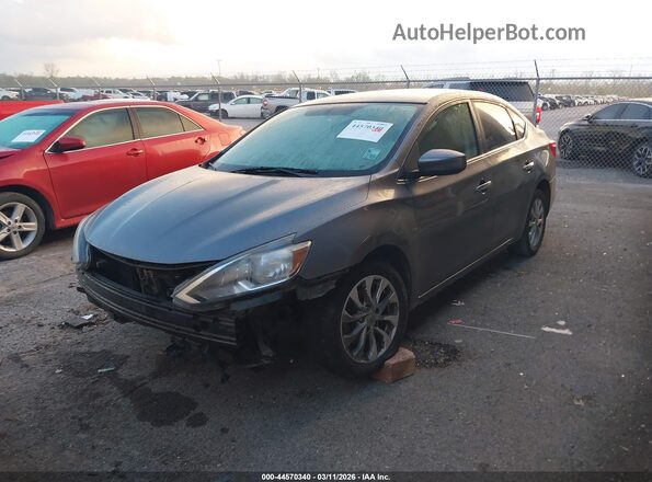 3N1AB7AP0KL610492 2019 NISSAN SENTRA Gray Vista tres cuartos delantera izquierda
