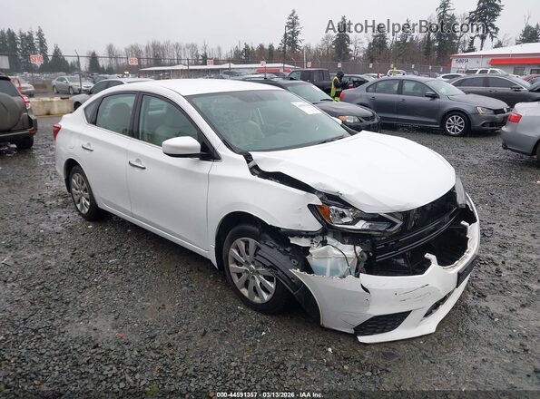 3N1AB7AP3HY330416 2017 NISSAN SENTRA Белый Передняя правая четверть