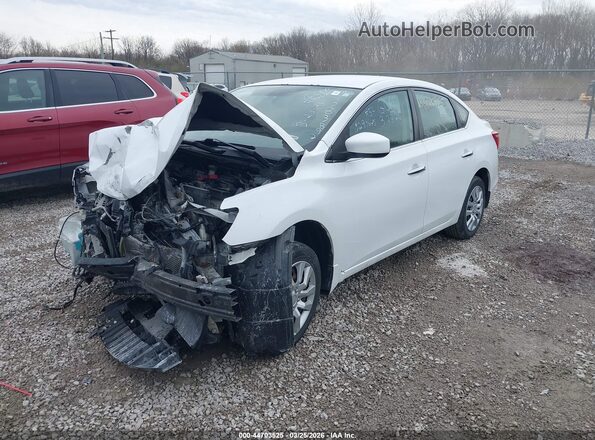 3N1AB7AP3HY383892 2017 NISSAN SENTRA Белый Передняя левая четверть