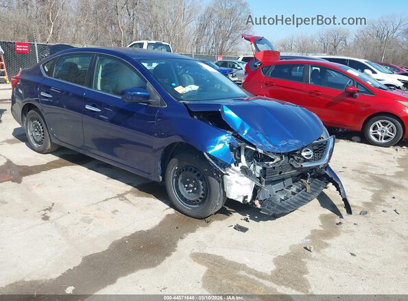 3N1AB7AP3KY374018 2019 NISSAN SENTRA Blue Առջևի աջ