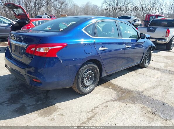 3N1AB7AP3KY374018 2019 NISSAN SENTRA Blue Հետևի աջ