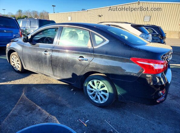 3N1AB7AP4KL602279 2019 NISSAN SENTRA Черный Задняя левая четверть