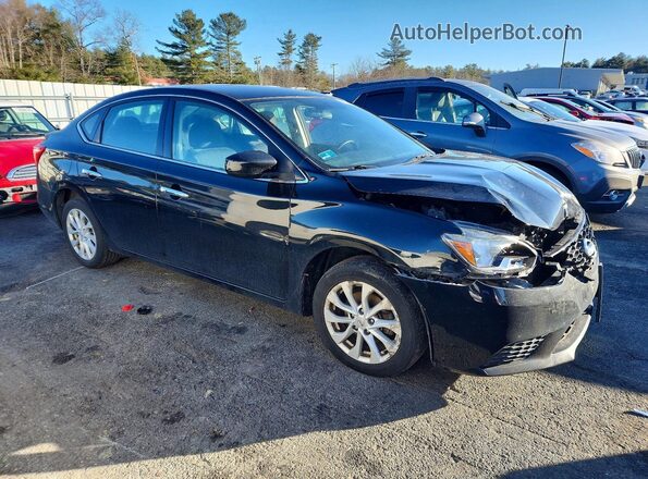 3N1AB7AP4KL602279 2019 NISSAN SENTRA Черный Передняя правая четверть