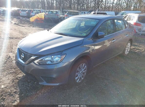 3N1AB7AP4KY362542 2019 NISSAN SENTRA Серый Передняя левая четверть