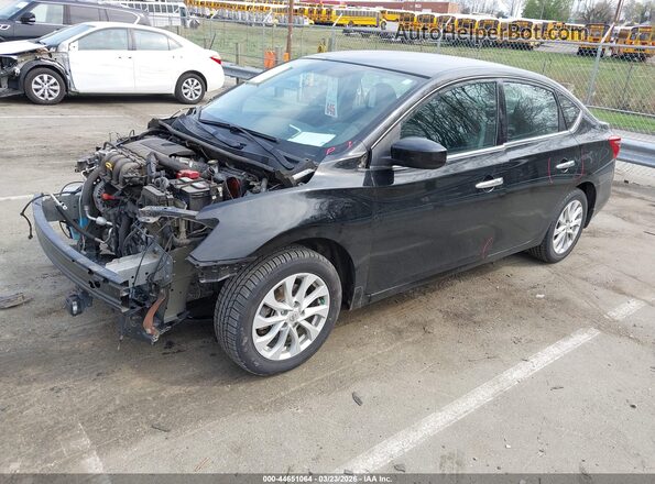 3N1AB7AP4KY445422 2019 NISSAN SENTRA Черный Передняя левая четверть