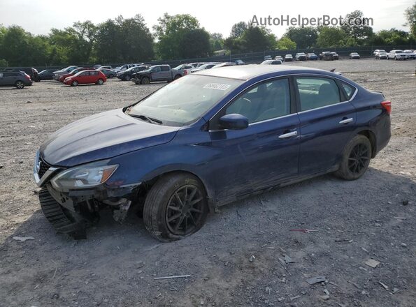 3N1AB7AP5GY321148 2016 NISSAN SENTRA Синий Передняя левая четверть
