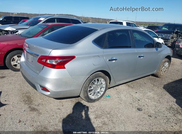 3N1AB7AP5KY262661 2019 NISSAN SENTRA Серебряный Задняя правая четверть