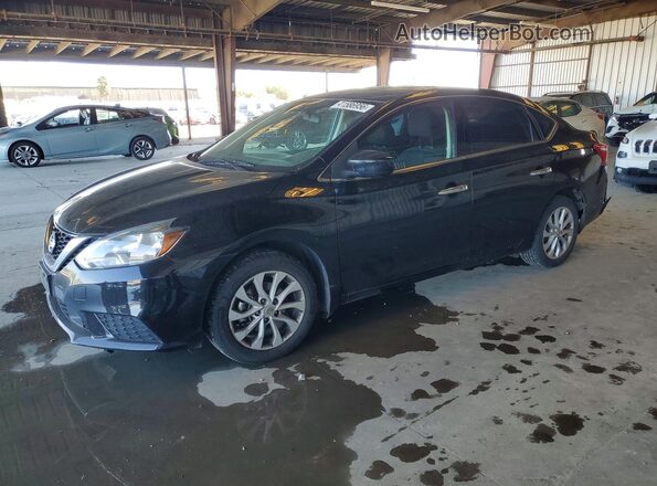 3N1AB7APXKY244754 2019 NISSAN SENTRA Black Передня ліва чверть