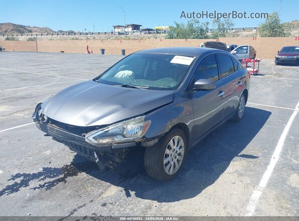 3N1AB7APXKY269282 2019 NISSAN SENTRA Gray Առջևի ձախ երեք քառորդ տեսարան