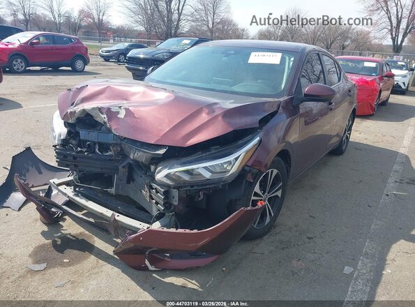 3N1AB8CV2NY222544 2022 NISSAN SENTRA Красный Передняя левая четверть