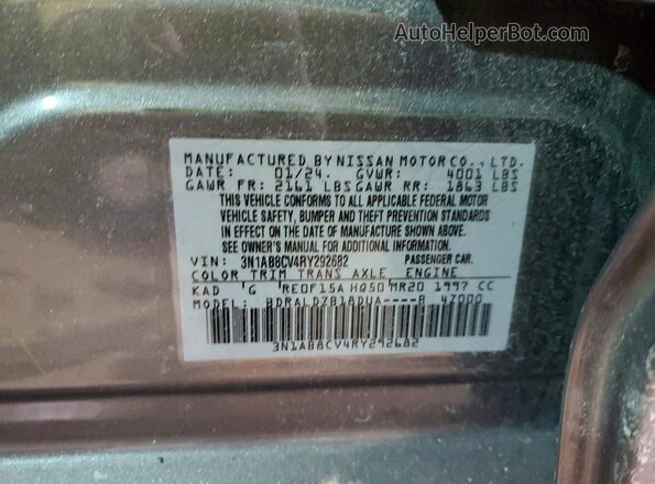 3N1AB8CV4RY292682 2024 NISSAN SENTRA Gray VIN კოდის სტიკერის ხედი