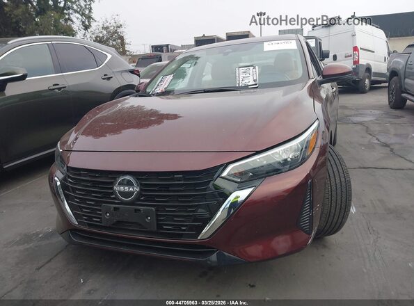 3N1AB8CV9SY416581 2025 NISSAN SENTRA Red Widok zestawu wskaźników