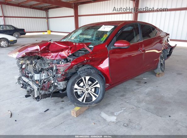 3N1AB8CVXLY220148 2020 NISSAN SENTRA Red Vista tres cuartos delantera izquierda