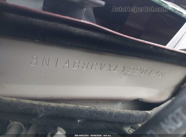 3N1AB8CVXLY220148 2020 NISSAN SENTRA Red Vista del compartimento del motor