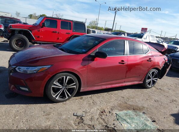 3N1AB8DV3MY243674 2021 NISSAN SENTRA Красный Панорамный вид салона 360°