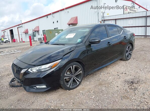 3N1AB8DVXMY306821 2021 NISSAN SENTRA Черный Передняя левая четверть