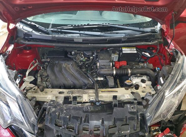 3N1CE2CP5HL381896 2017 NISSAN VERSA Темно-бордовый Вид задней части салона