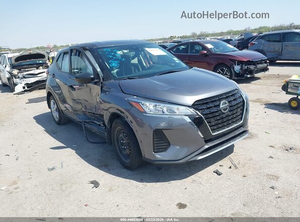 3N1CP5BV0ML518572 2021 NISSAN KICKS Серый Передняя правая четверть