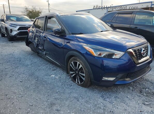 3N1CP5CU1KL495984 2019 NISSAN KICKS Синий Передняя правая четверть