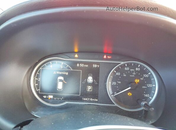 3N1CP5CU3KL496134 2019 NISSAN KICKS Maroon Instrument cluster view