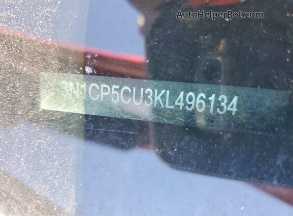 3N1CP5CU3KL496134 2019 NISSAN KICKS Maroon Engine compartment view