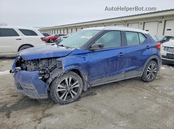 3N1CP5CU4KL532414 2019 NISSAN KICKS Синий Передняя левая четверть