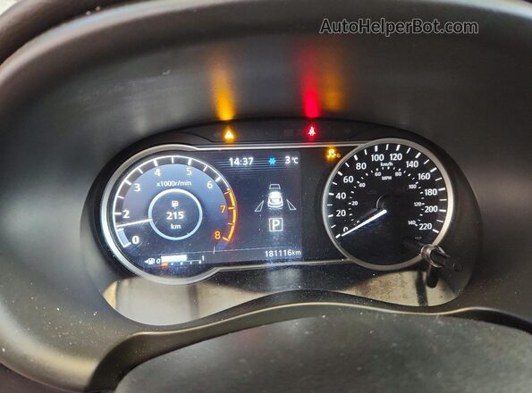 3N1CP5CU6KL551997 2019 NISSAN KICKS Темно-бордовый Вид щитка приборов