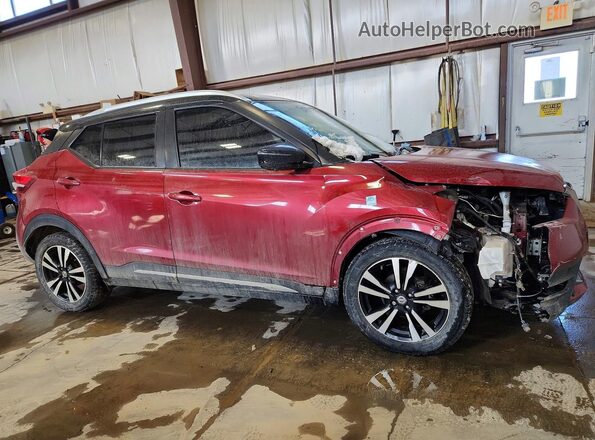 3N1CP5CU6KL551997 2019 NISSAN KICKS Темно-бордовый Передняя правая четверть