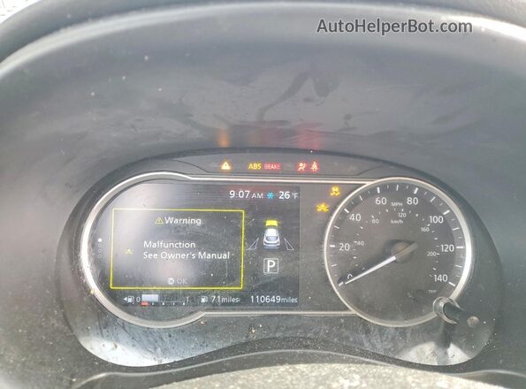 3N1CP5CU9KL488703 2019 NISSAN KICKS Белый Вид щитка приборов