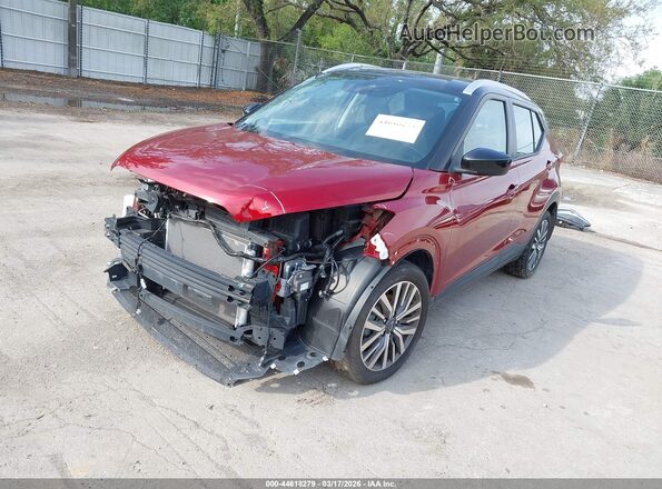 3N1CP5CV3PL549690 2023 NISSAN KICKS Red წინა მარცხენა ხედი სამი მეოთხედიდან