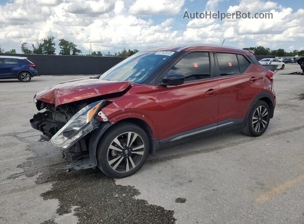 3N1CP5DV2LL551570 2020 NISSAN KICKS Красный Передняя левая четверть