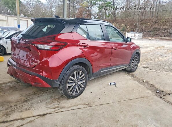 3N1CP5DV6ML506696 2021 NISSAN KICKS Темно-бордовый Задняя правая четверть