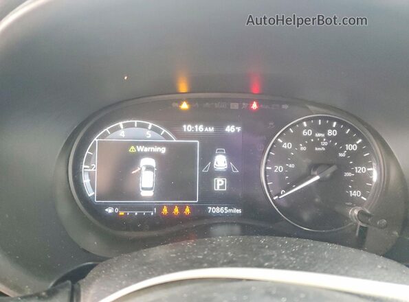 3N1CP5DV6ML506696 2021 NISSAN KICKS Темно-бордовый Вид щитка приборов