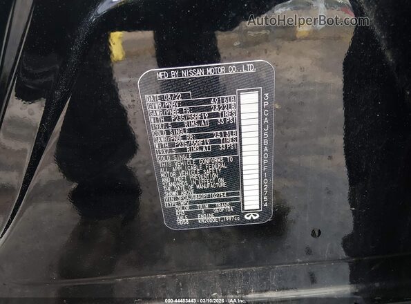 3PCAJ5BA0PF102754 2023 INFINITI QX50 Черный Вид подкапотного пространства