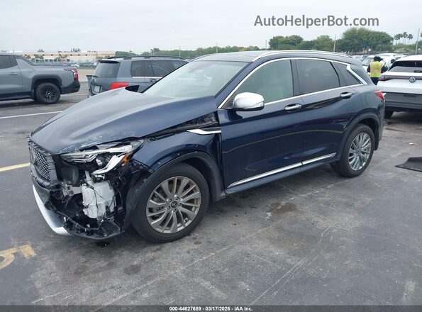 3PCAJ5BA3PF120634 2023 INFINITI QX50 Синий Передняя левая четверть