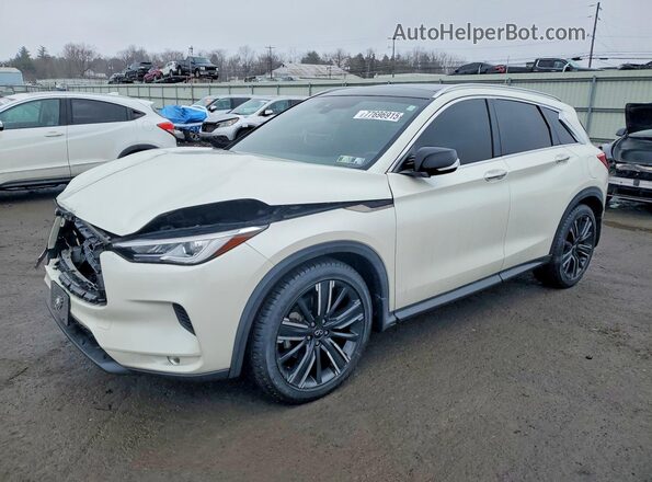 3PCAJ5BB9MF121663 2021 INFINITI QX50 White წინა მარცხენა ხედი სამი მეოთხედიდან
