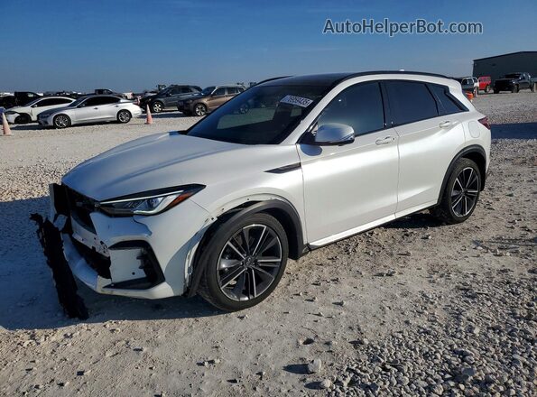 3PCAJ5FB8SF101489 2025 INFINITI QX50 White Առջևի ձախ երեք քառորդ տեսարան