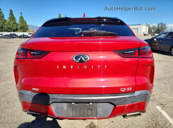 3PCAJ5K37NF105021 2022 INFINITI QX55 Красный Вид сзади