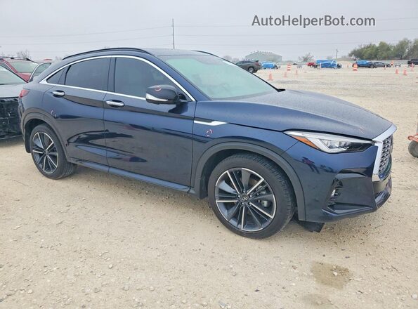 3PCAJ5LR0RF107217 2024 INFINITI QX55 Синий Передняя правая четверть
