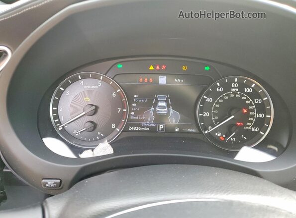 3PCAJ5LR4PF121313 2023 INFINITI QX55 White Widok zestawu wskaźników