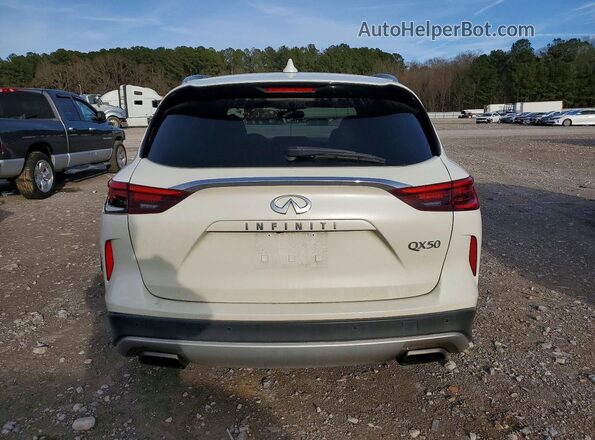 3PCAJ5M16KF104319 2019 INFINITI QX50 White Widok z tyłu