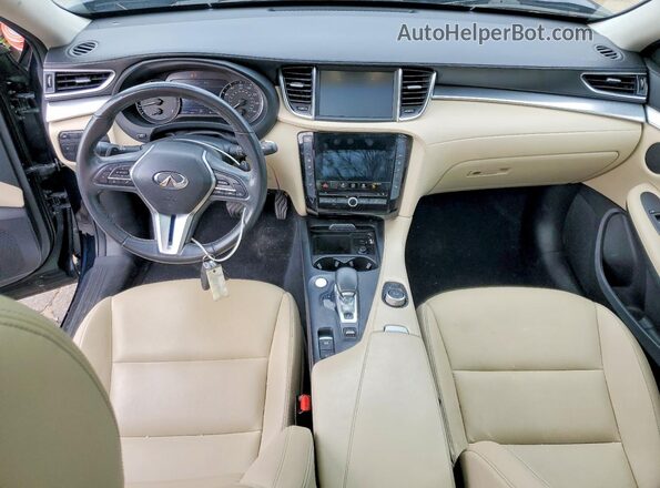 3PCAJ5M17KF133585 2019 INFINITI QX50 Blue Dashboard view