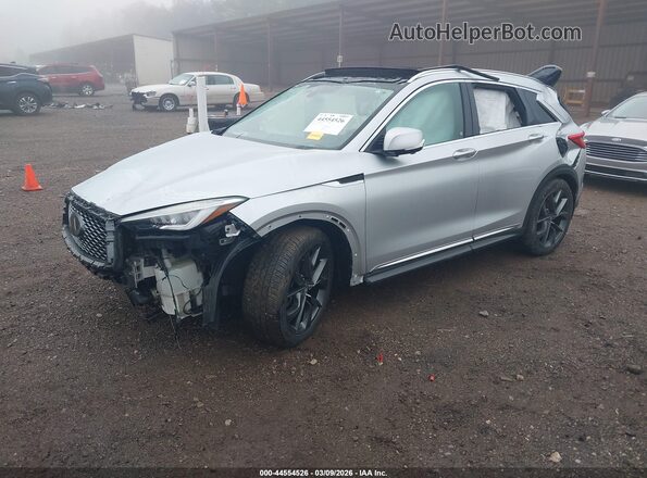 3PCAJ5M1XKF138330 2019 INFINITI QX50 Серебряный Передняя левая четверть