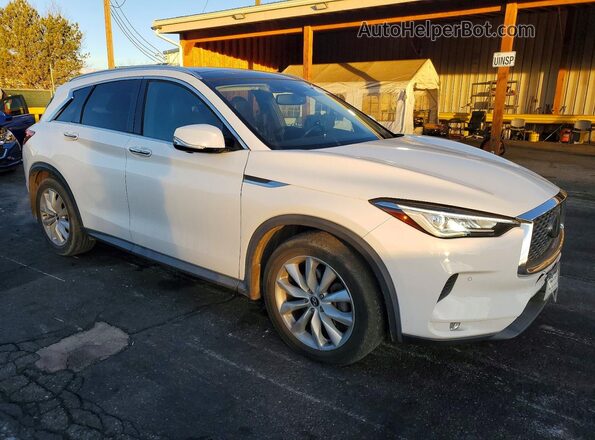 3PCAJ5M34KF124814 2019 INFINITI QX50 Белый Передняя правая четверть