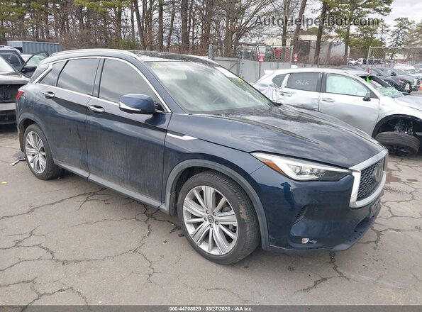 3PCAJ5M3XLF117156 2020 INFINITI QX50 Blue Front right