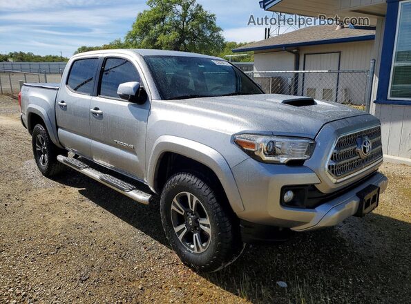 3TMCZ5AN2HM057965 2017 TOYOTA TACOMA Серебряный Передняя правая четверть