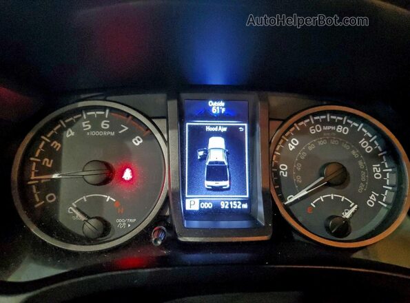 3TMCZ5AN4HM052590 2017 TOYOTA TACOMA Black Widok zestawu wskaźników