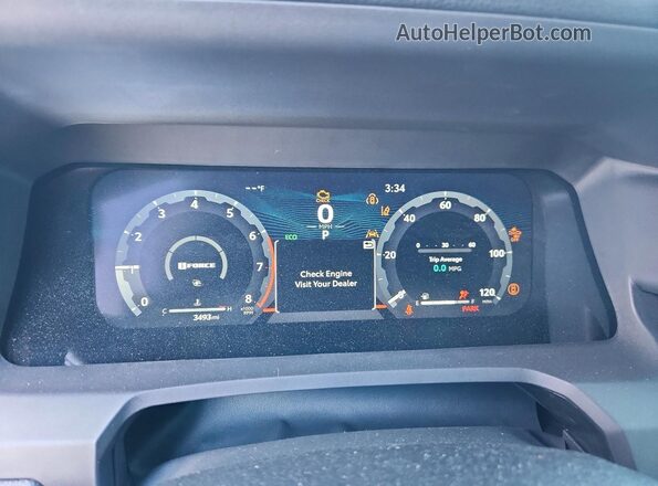 3TMLB5JN5SM176153 2025 TOYOTA TACOMA White Вид щитка приладів