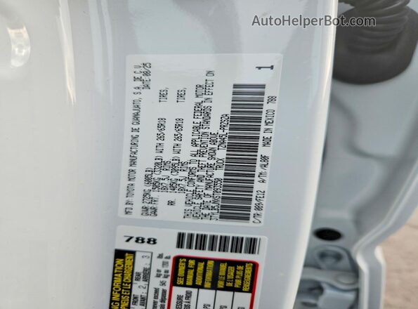 3TYLB5JNXST093550 2025 TOYOTA TACOMA Белый Вид наклейки с VIN-кодом