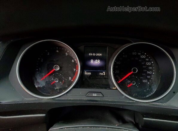 3VV0B7AX4KM065739 2019 VOLKSWAGEN TIGUAN Gray ხელსაწყოთა პანელის ხედი